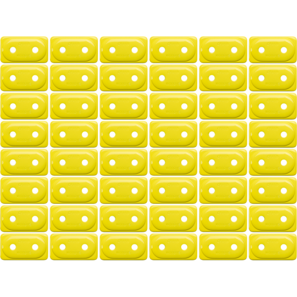 (image for) WOODYS Two-Hole Double Grand Digger Support Plate - Hi-viz Yellow (48 Pk.)