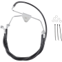 (image for) Black Vinyl-Coated Stainless Steel Front Brake Line Kit, +4" Ext
