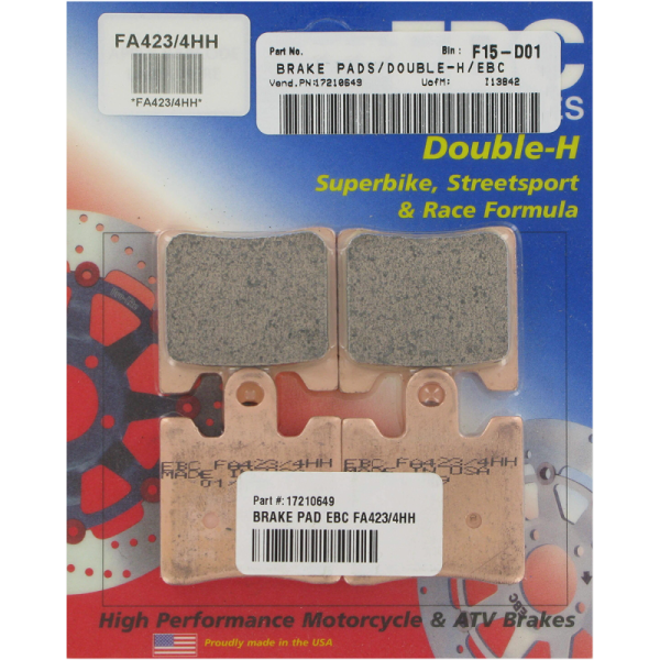 (image for) EBC Double-H Sintered Front Brake Pad 1721-0649