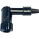 (image for) K&S Resistor Cover - 14 mm, terminal nut, black plastic