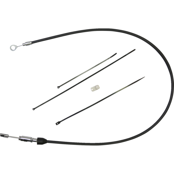 (image for) Drag Specialties Quick Connect Upper Clutch Cable, Black/Chrome, 36"