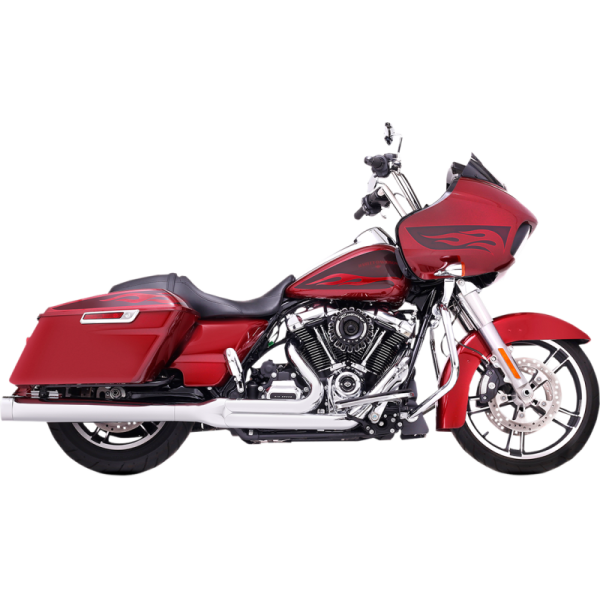 (image for) Rinehart Racing 2-Into-1 Chrome System with Chrome End Caps