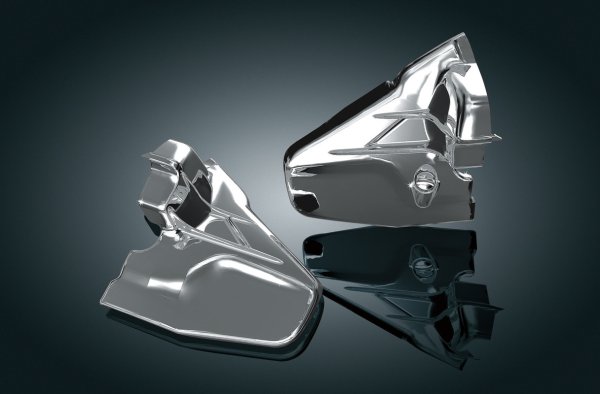 Kuryakyn Louvered Chrome Transmission Covers for Honda GL1800 Gold Wing & F6B