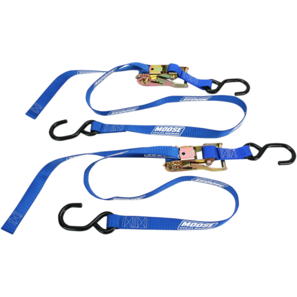 (image for) MOOSE UTILITY DIVISION Ratcheting Tie-Downs, Blue