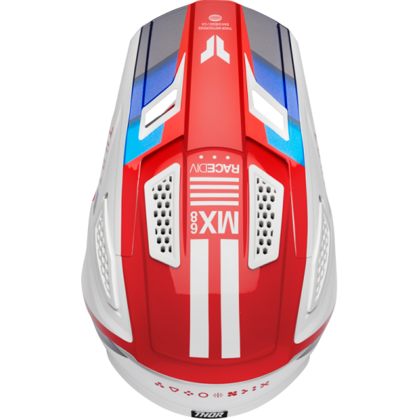 (image for) Thor Fleet Helmet - Defy - White/Blue/Red - Size XL