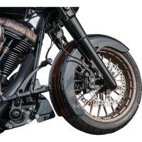 (image for) Smooth Aluminum Fat Tire Fork Boot Covers, Black Anodized