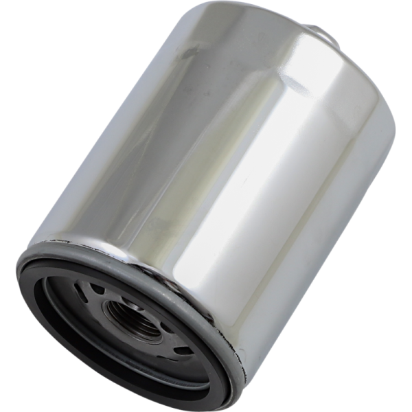 (image for) Drag Specialties Spin-On Oil Filter, Chrome with Nut