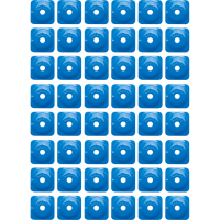 (image for) Square Grand Digger Support Plate - Blue (48 Pk.)