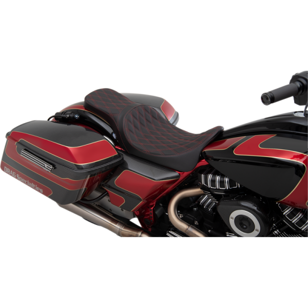(image for) DRAG SPECIALTIES SEATS Predator 2-Up Seat Double Diamond Red