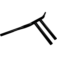 (image for) Buffalo Bars 10” T-Bar (Straight Risers) - Gloss Black