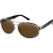 (image for) Commandant Sunglasses - Matte metallic olive w/ brushed bronze/brown HD silver mirror