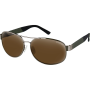 (image for) Commandant Sunglasses - Matte metallic olive w/ brushed bronze/brown HD silver mirror