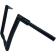 (image for) Fat Baggers 1 1/2" Flat Top EZ Install Handlebars - Gloss Black - 12" End Rise