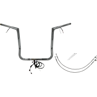(image for) Pre-Wired EZ Install 1 1/4" Flat Top Handlebar Chrome 16" Rise