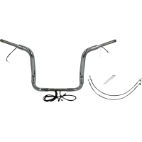 (image for) Fat Baggers Round Top EZ Install Handlebar 14" Chrome