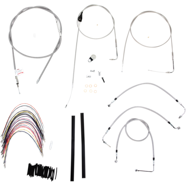 (image for) Burly Brand Ape Hanger Install Kit - Stainless Steel