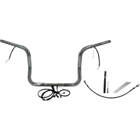 (image for) Pre-Wired EZ Install 1 1/4" Round Top Handlebar Chrome 12" Rise