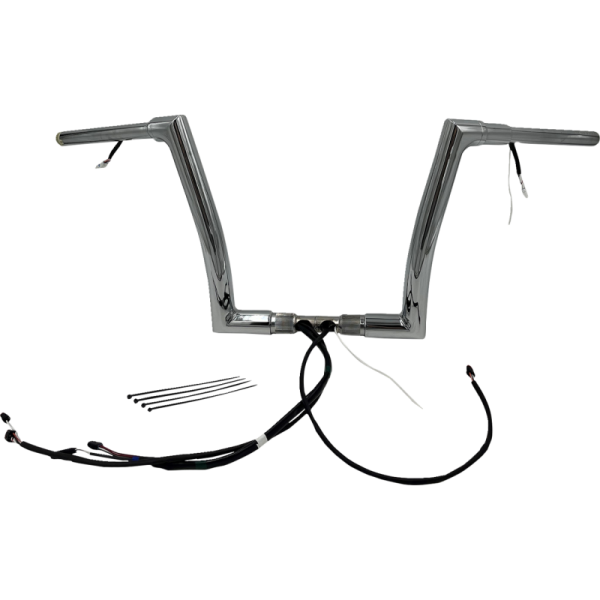 (image for) FAT BAGGERS INC Fat Baggers Flat Top EZ Install Handlebar 12" Chrome