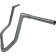 (image for) EZ Install 1 1/4" Flat Top Handlebar Chrome 14" Rise