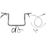(image for) Chrome 12" Flat Top Handlebar Kit