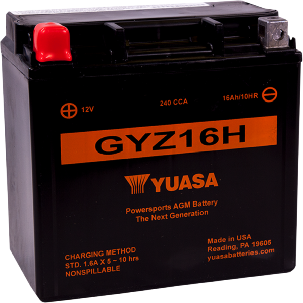 (image for) Yuasa GYZ Factory-Activated AGM Battery GYZ16H