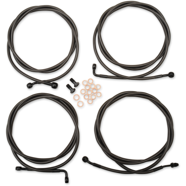 (image for) LA Choppers Midnight Braided Standard Kit for 17-20 Dresser w/ ABS (12-14in.)