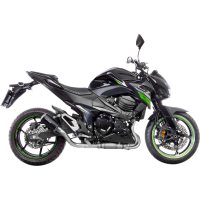 (image for) LV-10 Black stainless steel Slip-On for KAWASAKI Z800 13-16