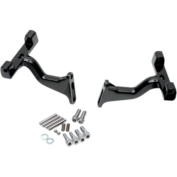 (image for) Drag Specialties Raised Passenger Floorboard Mounts Gloss Black