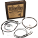 (image for) Burly Brand Black Vinyl Handlebar Cable and Brake Line Kit for Jail Bars, For 10" Jail bars