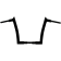 (image for) 1 1/2" EZ Install Pointed Top Handlebar - Black, 12" End Rise