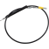 (image for) LA Choppers Black Vinyl/Stainless Braided Clutch Cable for 18-24 Softail w/ ABS (18-20in.)