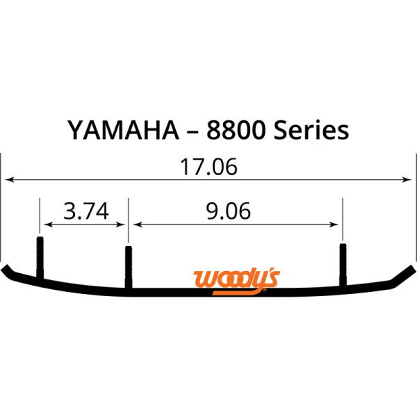 (image for) WOODYS Woody's TRAIL BLAZER™ Flat-Top Runner for Yamaha Y-MP 800 SE 153 21