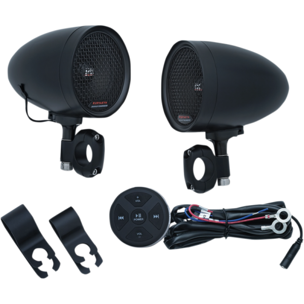 (image for) Road Thunder Speaker Pods with Bluetooth Controller, Satin Black