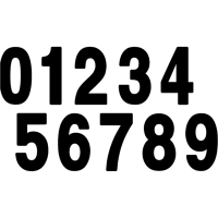 (image for) Mini Pro Numbers - 5" Black - No. 5