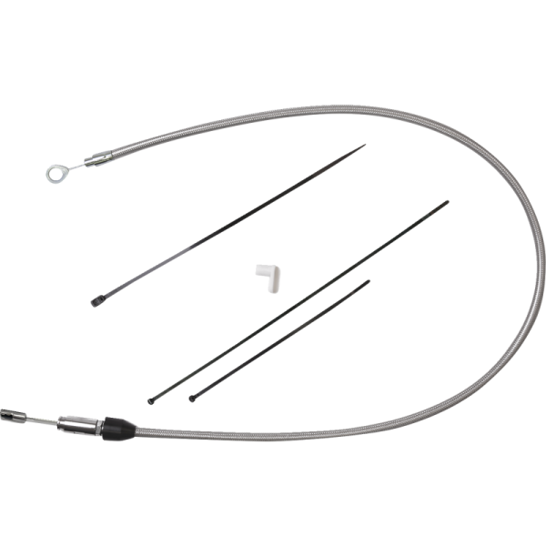 (image for) Drag Specialties Quick Connect Upper Clutch Cable, Stainless, 36"