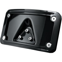 (image for) Curved Laydown License Plate Mount with Frame - Gloss Black
