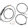 (image for) LA Choppers Standard Cable Kit, Stainless Braided, 12"-14" Handlebars