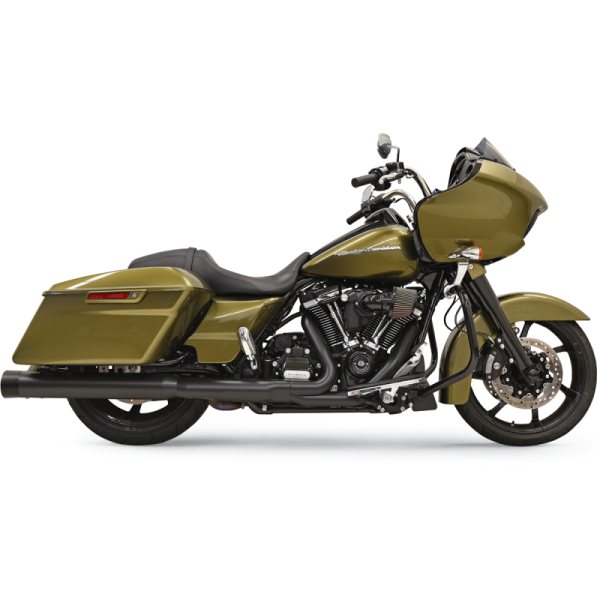 (image for) BASSANI XHAUST 4" DNT Straight Can Mufflers - Black/Black End