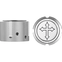 (image for) Axle Nut Cover Mirror w/ Cross