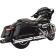 (image for) 4" Quiet DNT Megaphone Mufflers - Chrome w/ Black End Cap
