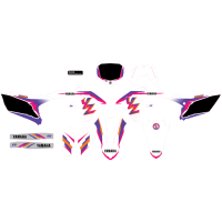 (image for) D'Cor Visuals Complete Graphics Kit - 93 YZ Retro, black background
