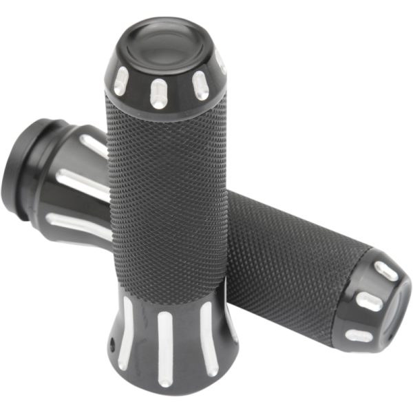 (image for) Drag Specialties Custom Grip Black w/ Accent Cuts