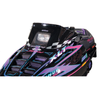 (image for) Cobra Windshield Low, black w/ white checks, 11.5"