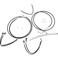 (image for) XR Black w/ Chrome Fittings DOT Handlebar Installation Kit, 15"-17" Apes