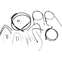 (image for) Burly Brand Black Handlebar Cable/Line Install Kit, For 16" Ape hanger bar