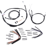 (image for) Burly Brand Black Handlebar Cable/Line Install Kit, For 16" Ape hanger bar