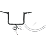 (image for) EZ Install Handlebar Kit Gloss Black 12" Rise