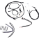 (image for) Burly Brand Black Handlebar Cable/Line Install Kit, For 12" Ape hanger bar
