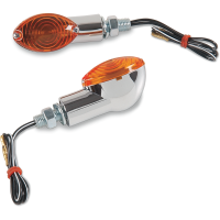 (image for) Chrome Ultra-Small Mini-Stalk Marker Light - Amber Lens