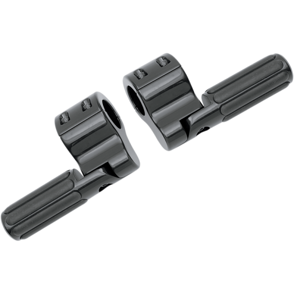 (image for) Clamp-On Ribbed Footpegs Black
